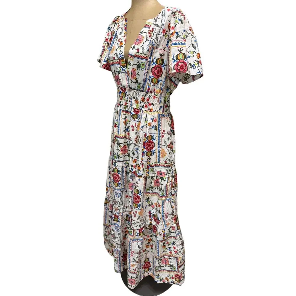 Anthropologie Maxi Dress Somerset 100% Cotton Floral Print size Small - Picture 6 of 10
